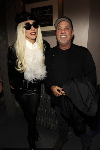 Billy Joel and Lady Gaga Posing