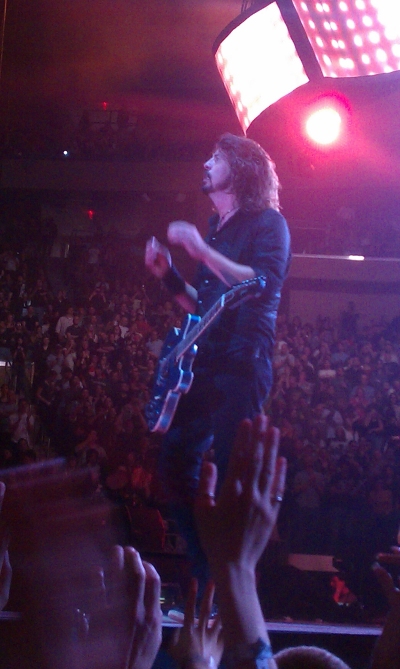 Dave Grohl Getting the Audience Going at Madison Square Garden