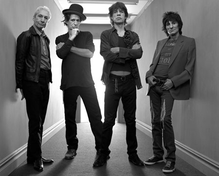 Rolling Stones Band Black and White