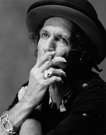 Rolling Stones Keith Richards Smoking