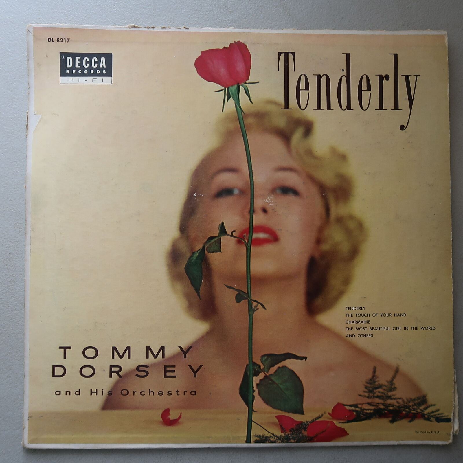 TOMMY DORSEY TENDERLY VINYL LP DECCA VG 84