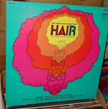 HAIR THE MUSIC AND SONGS FROM HAIR VINTAGE ALBUM VINYL RECORD STEREO -NICE picture
