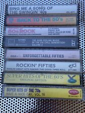 Vintage Audio Cassette Lot Of 8 Hits 1940s / 1950s / 1960s / 1970s ROCK MINTY picture