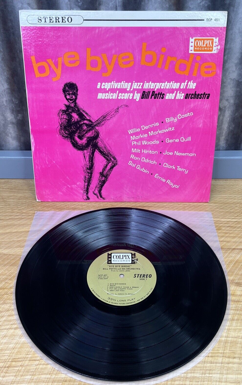 LP - Bill Potts And His Orchestra – Bye Bye Birdie Collin Records LP 33 Vinyl