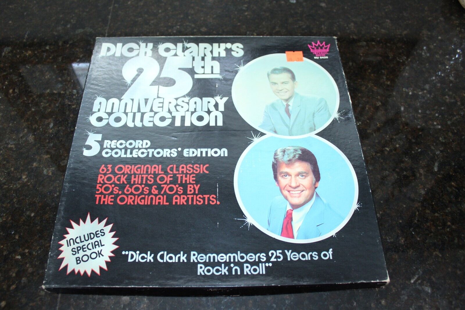 Vintage Dick Clark's 25th Anniversary Collection 5 Record Set 63 Total Hits