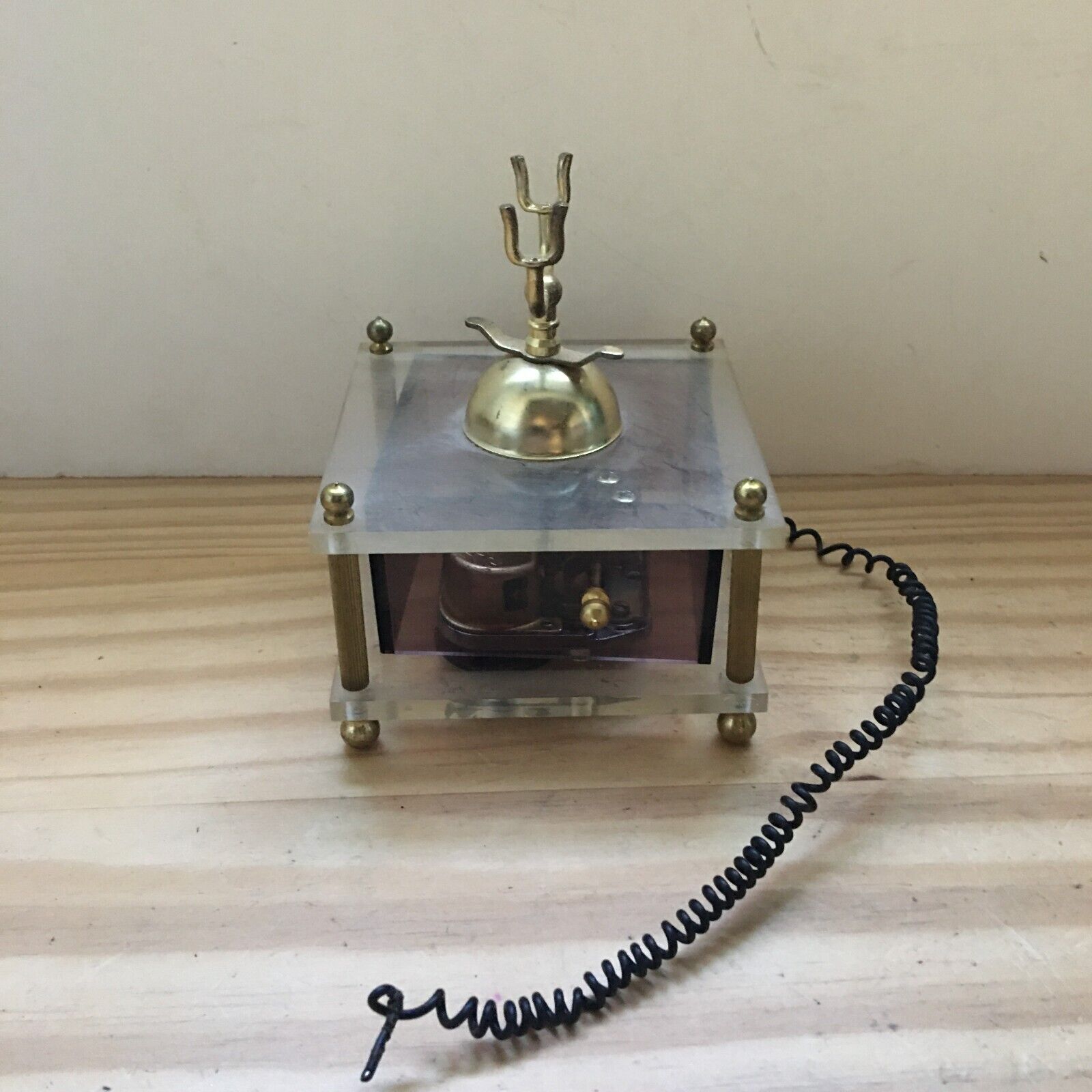 Vintage Waco Music Box Gold Color Old Fashion Telephone Phone Landline Japan
