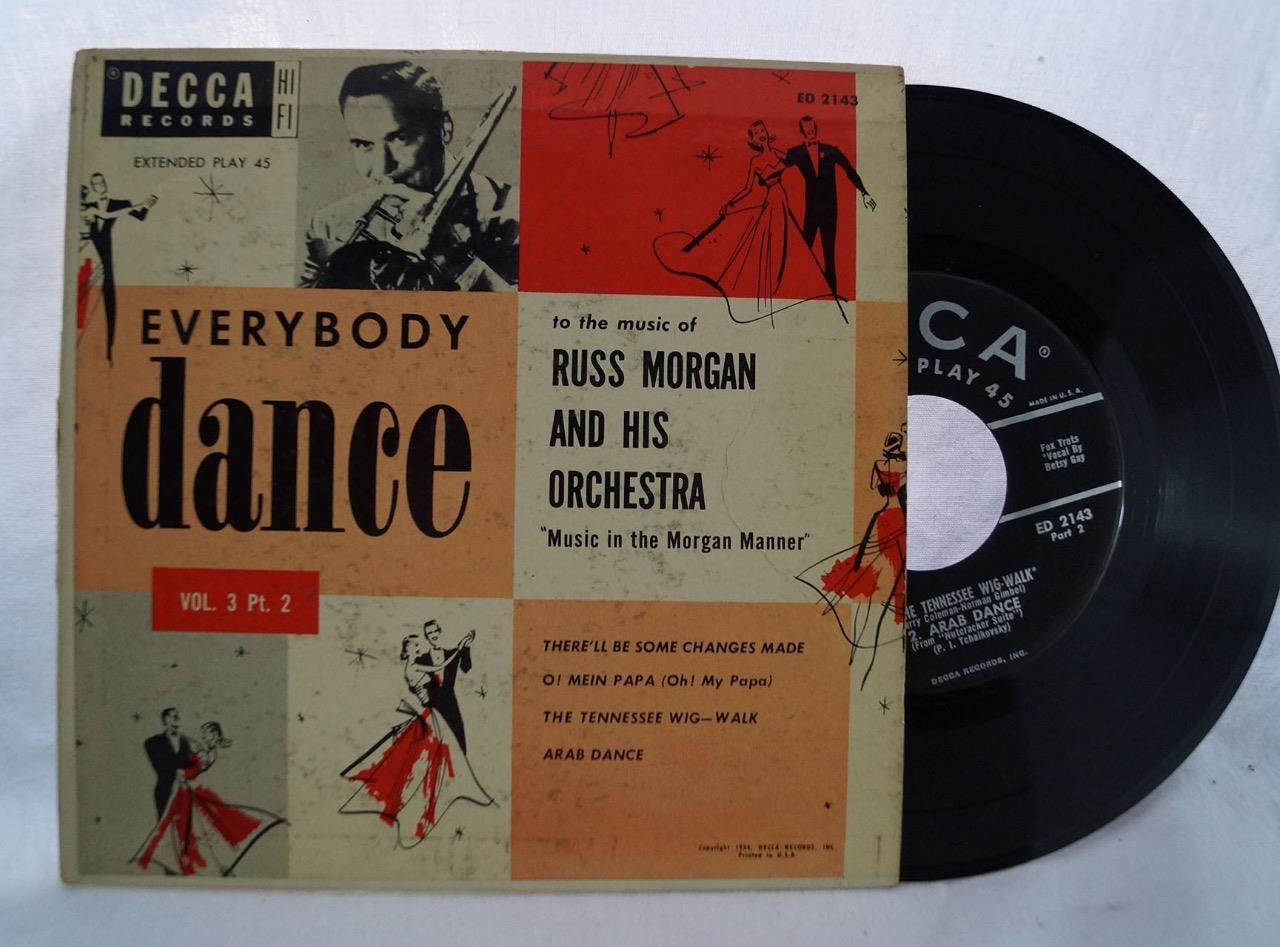 Vintage Russ Morgan & His Orchestra Music in The Morgan Manner Decca ED 2143