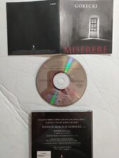 Gorecki: Miserere -CHICAGO SYMPHONY CHORUS, LYRIC OPERA CHORUS CD RESTORED SHIP2 picture