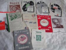  Vintage record catalogues french 1950s columbia HMV Decca Pathé etc 78s 45s 33s picture