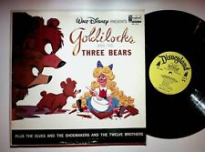 1963 Walt Disney Goldilocks & The Three Bears DQ-1250 Vinyl LP Record VG+ picture