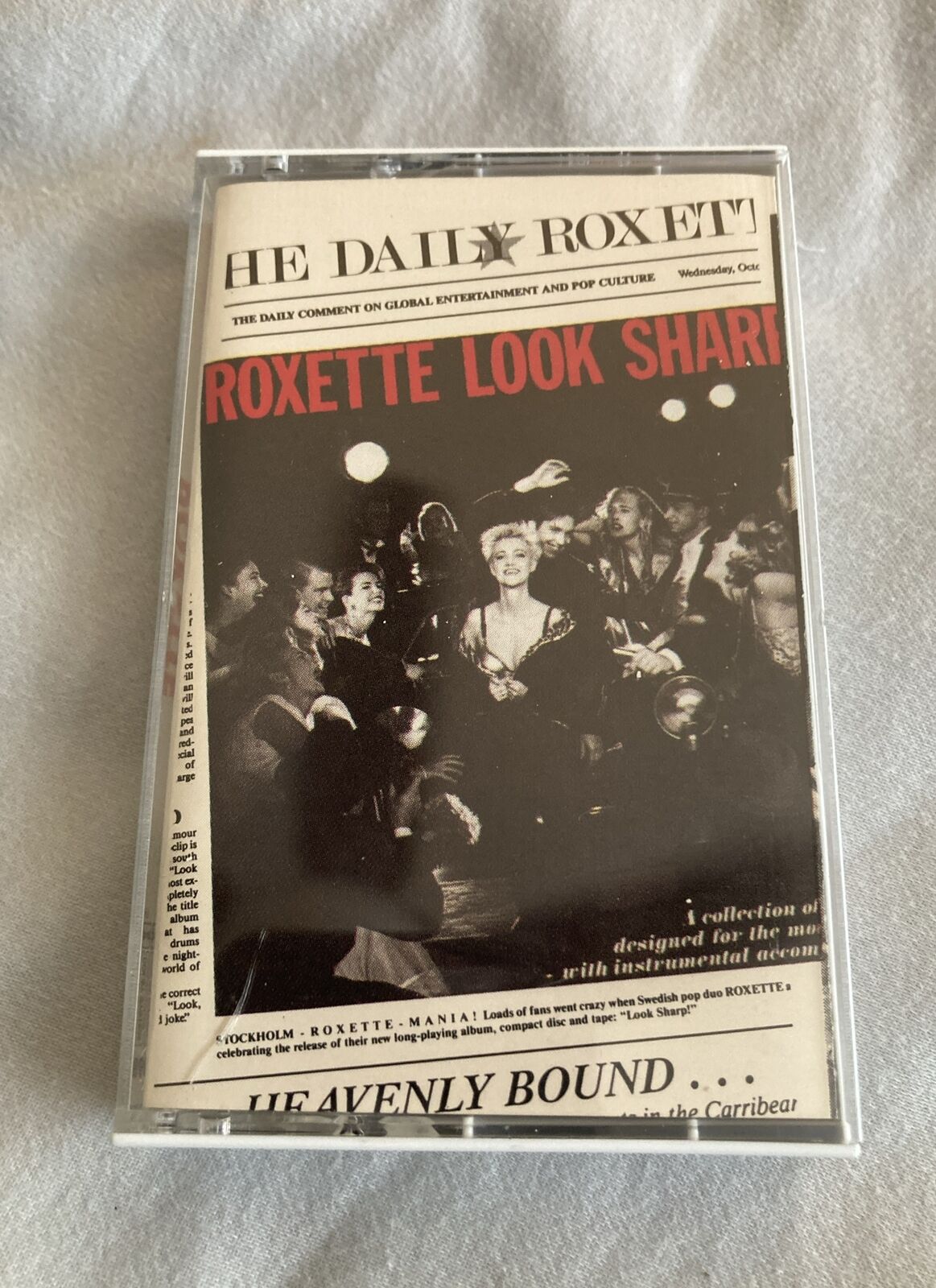 Vintage Music 80s - Roxette: Look Sharp Cassette Tape - 1988 White Jewel Case