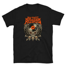 Record Skull logo Buy These Records Short-Sleeve Unisex T-Shirt picture