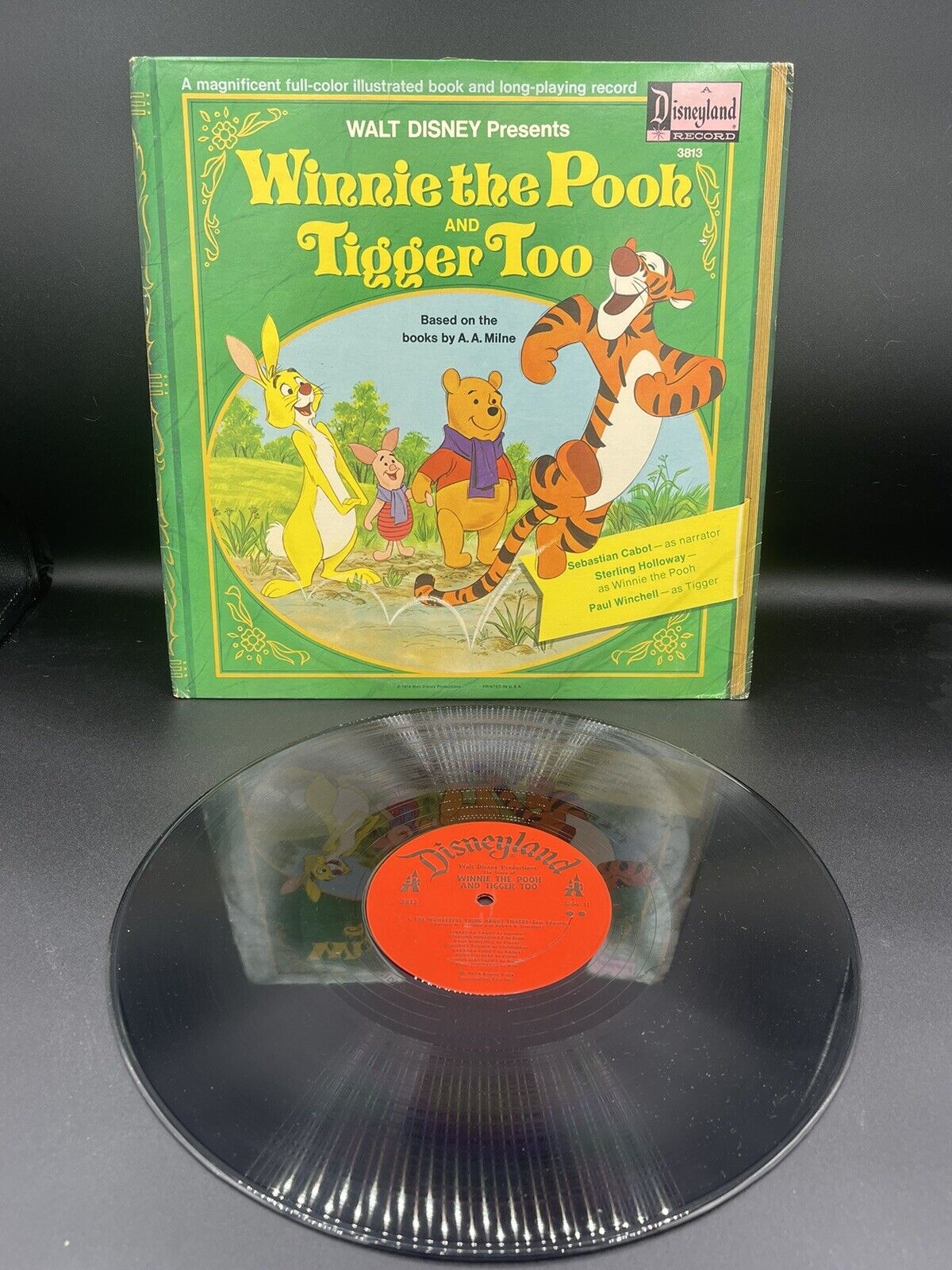Winnie the Pooh and Tigger Too Vinyl Record VINTAGE 1974 Walt Disney Productions