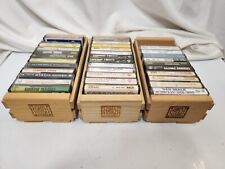 Cassette Lot of 3 Napa Valley wood storage case w/Cassetts Conway Twitty Ray Cha picture