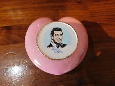 Rare Pink Porcelain Lidded Trinket Dish By Wade Featuring Frankie Vaughan picture