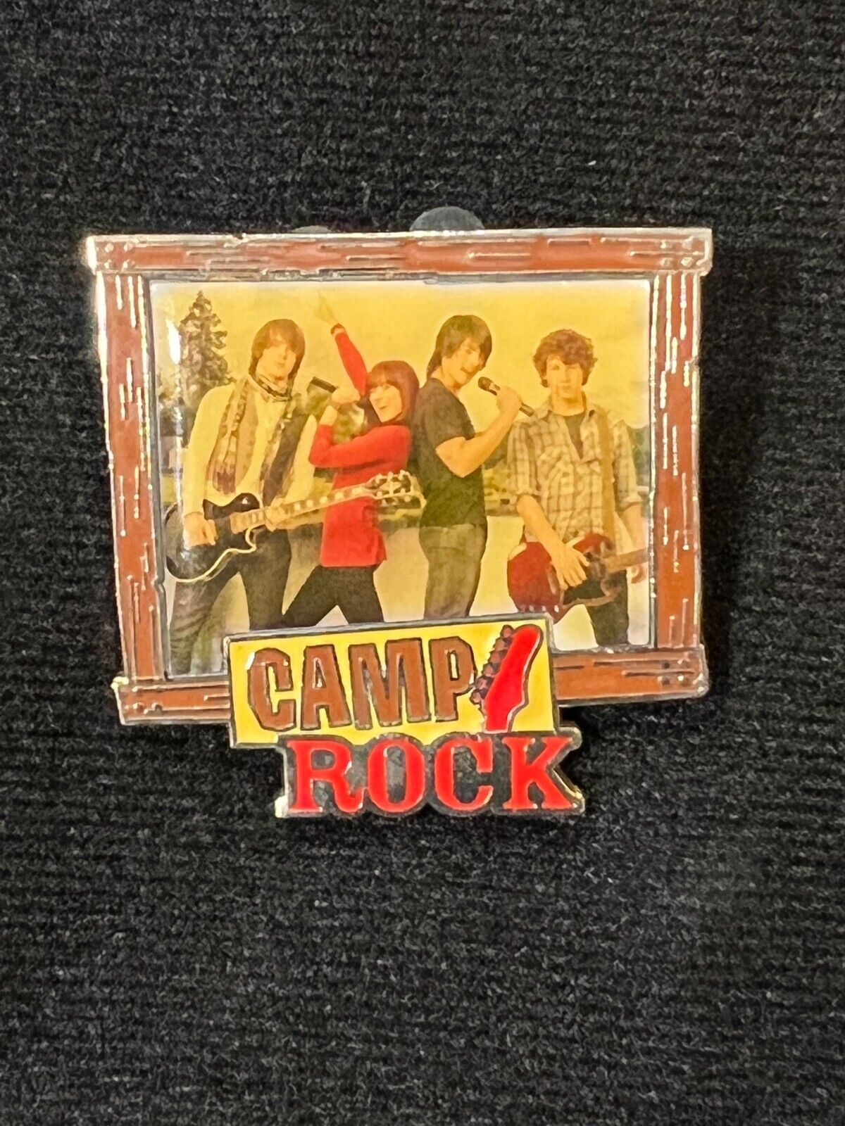 Camp Rock Disney Channel Movie Trading Pin Jonas Brothers Demi Lovato Guitar