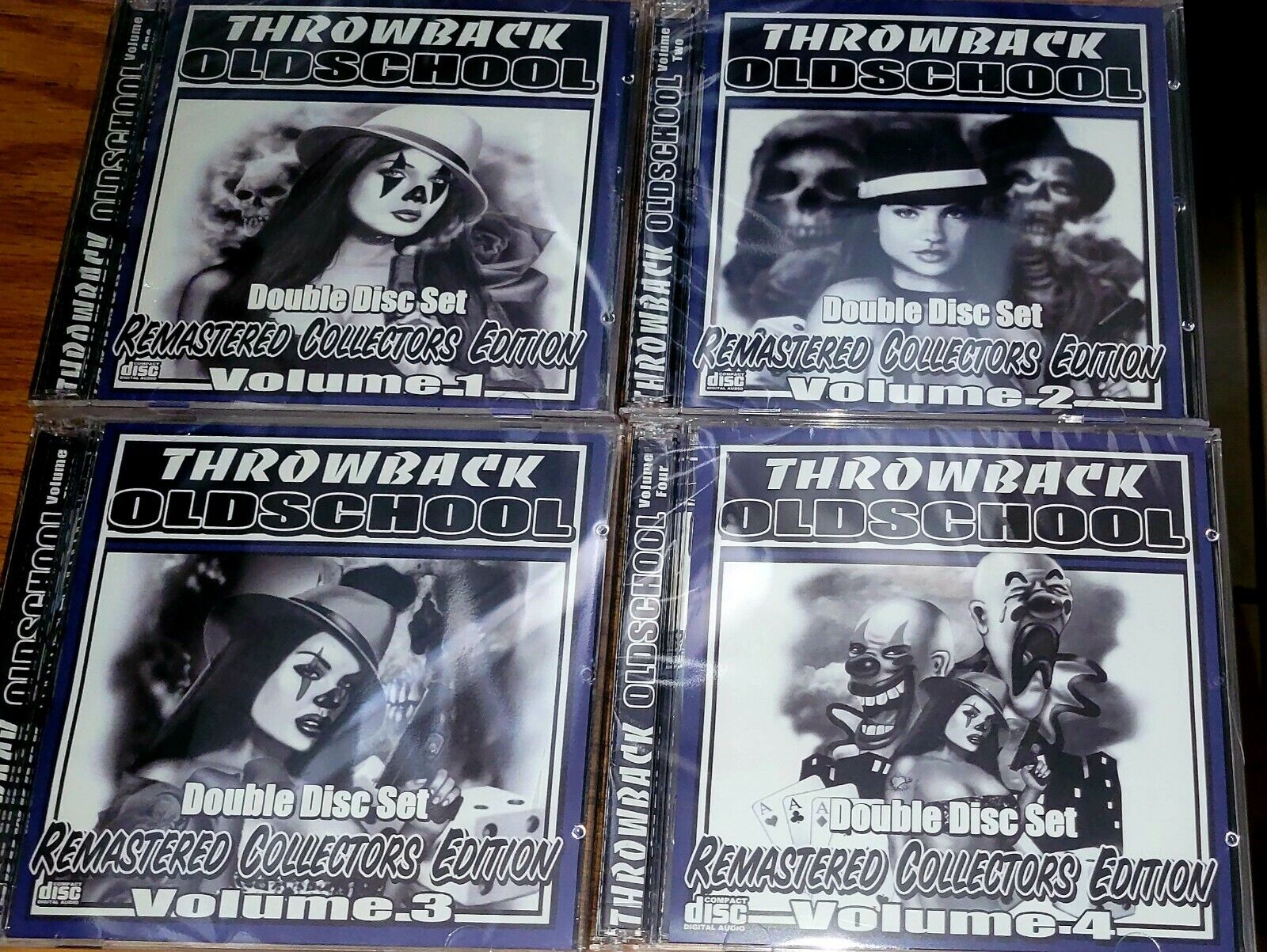 THROWBACK OLDSCHOOL VOL. 1,2,3 & 4 GET THE SET ALL 4 double cds 