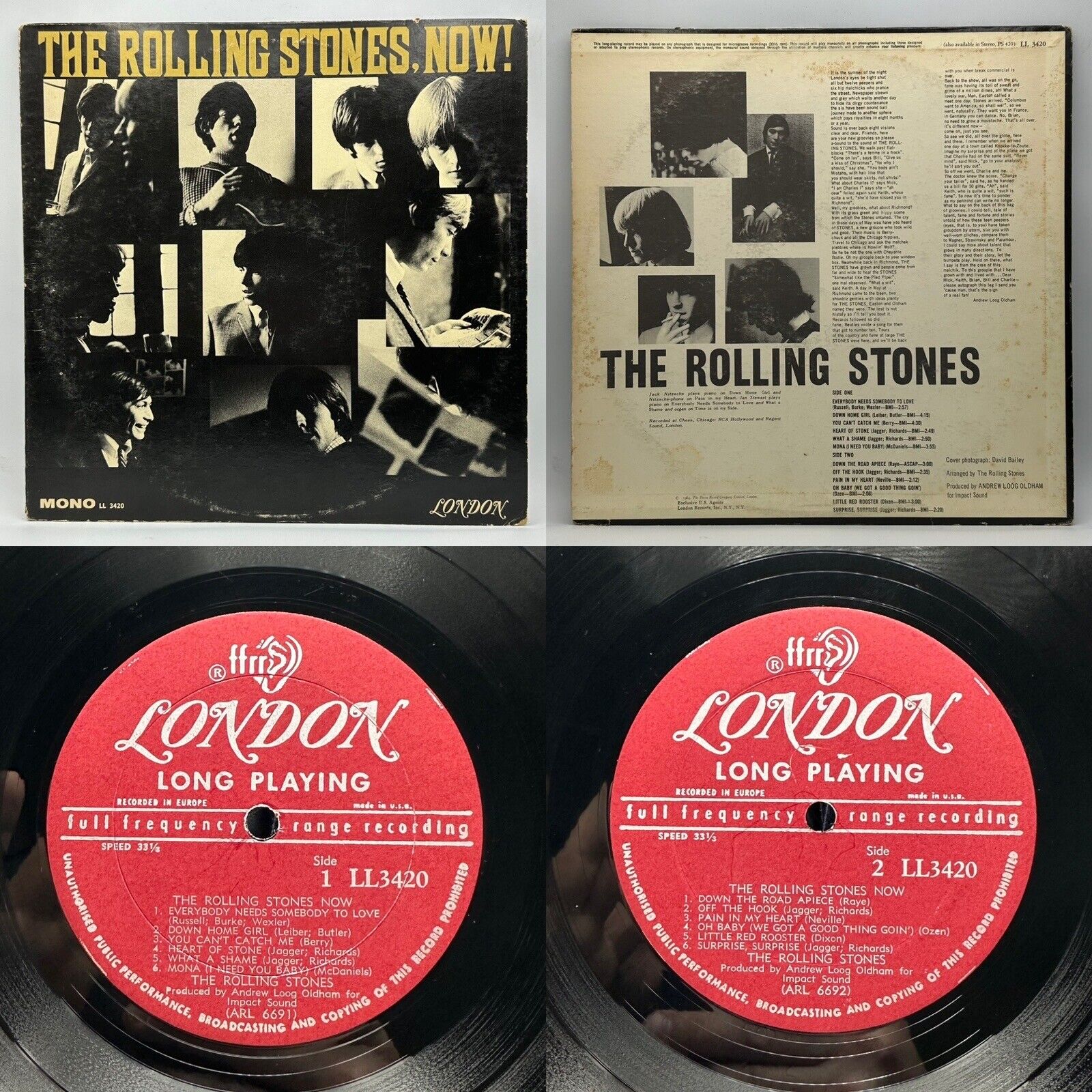 Rolling Stones - Now - 1965 US 1st Press Rare Mono FFrr (EX) Ultrasonic Clean