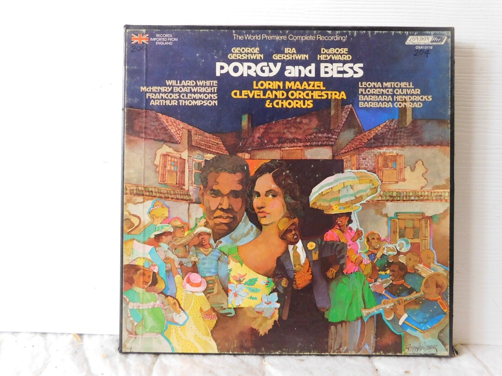 PORGY AND BESS~GERSHWIN-MAAZEL / DECCA OSA13116 RECORD BOX SET 1976 w Booklet