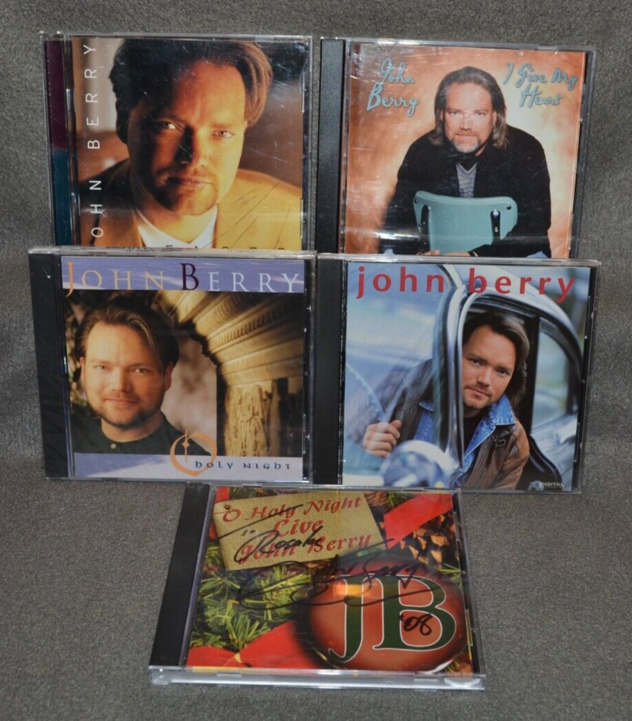 JOHN BERRY Lot of 5 CD\'s Christmas Country FAST 