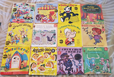 34 vintage Childrens Record Lot Disney Felix Mickey Popeye Porky Elmer Christmas picture