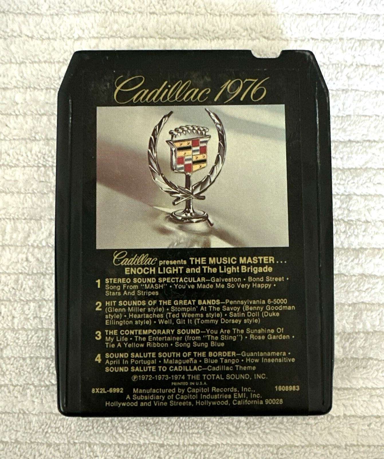 1976 Cadillac 8-Track Tape Excellent Vintage Condition Glovebox Demo Works Great