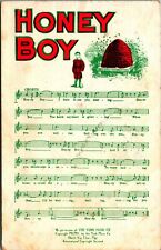 Honey Boy Song Illustrated Music and Lyrics 1908 Postcard York Music Company picture
