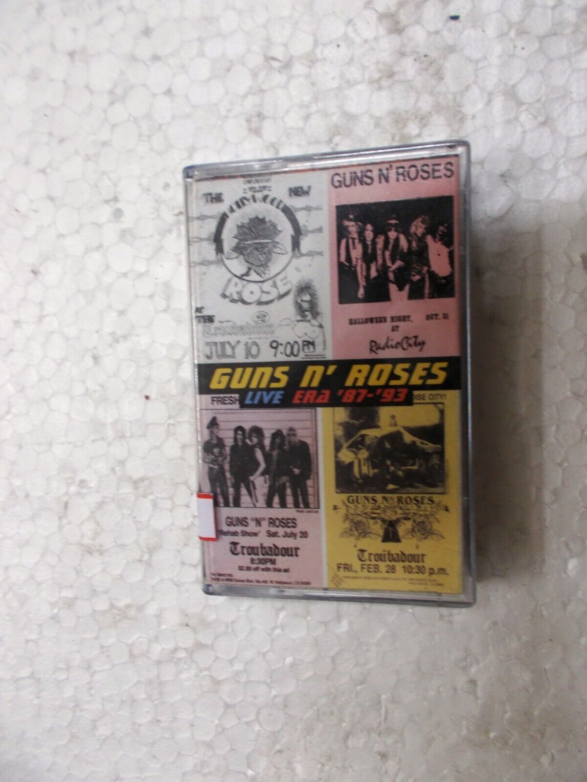 Guns N Roses Live Era 87 93 RARE orig Cassette tape India 2pc 1999