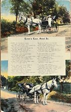 Saint Jo Missouri Lovers Lane Song Lyrics Romantic Horse Buggy Postcard c1910 picture