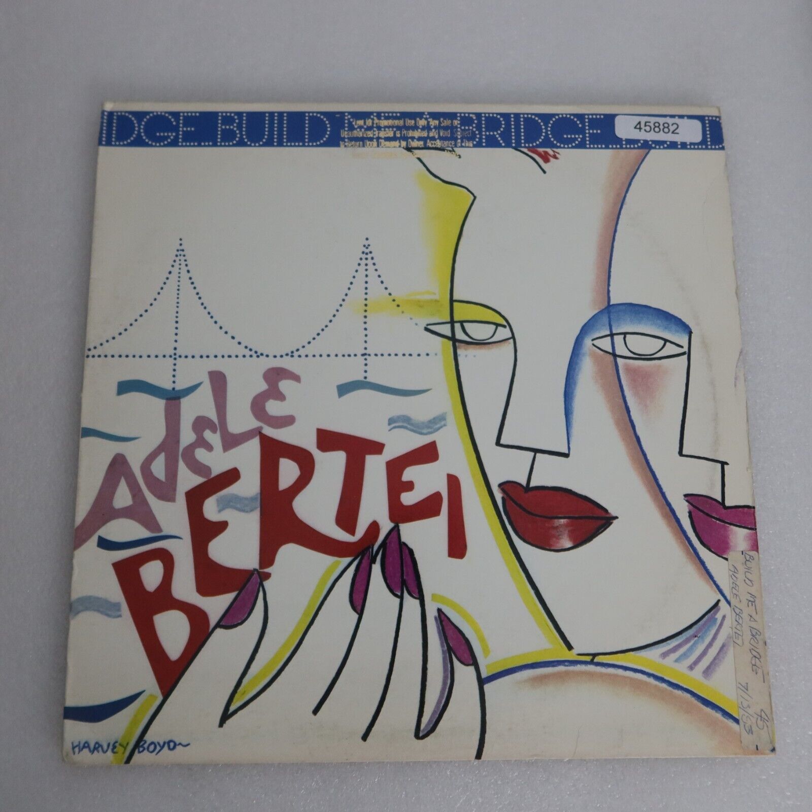 Adele Bertei Build Me A Bridge PROMO SINGLE Vinyl Record Album