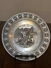 Frieling Zinn Wall Plate 95% Pewter Germany Campfire Guitar  9-1/2” Diameter picture