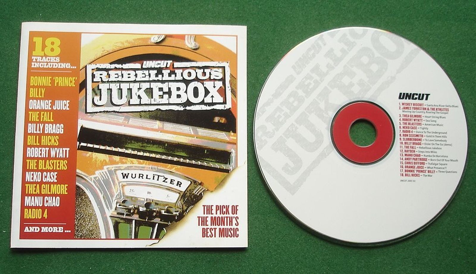 Uncut Rebellious Jukebox Robert Wyatt Fall Blasters Bill Hicks Neko Case + CD