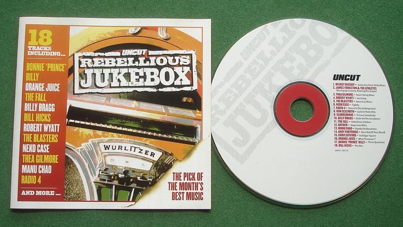Uncut Rebellious Jukebox Thea Gilmore / Robert Wyatt / Billy Bragg + CD