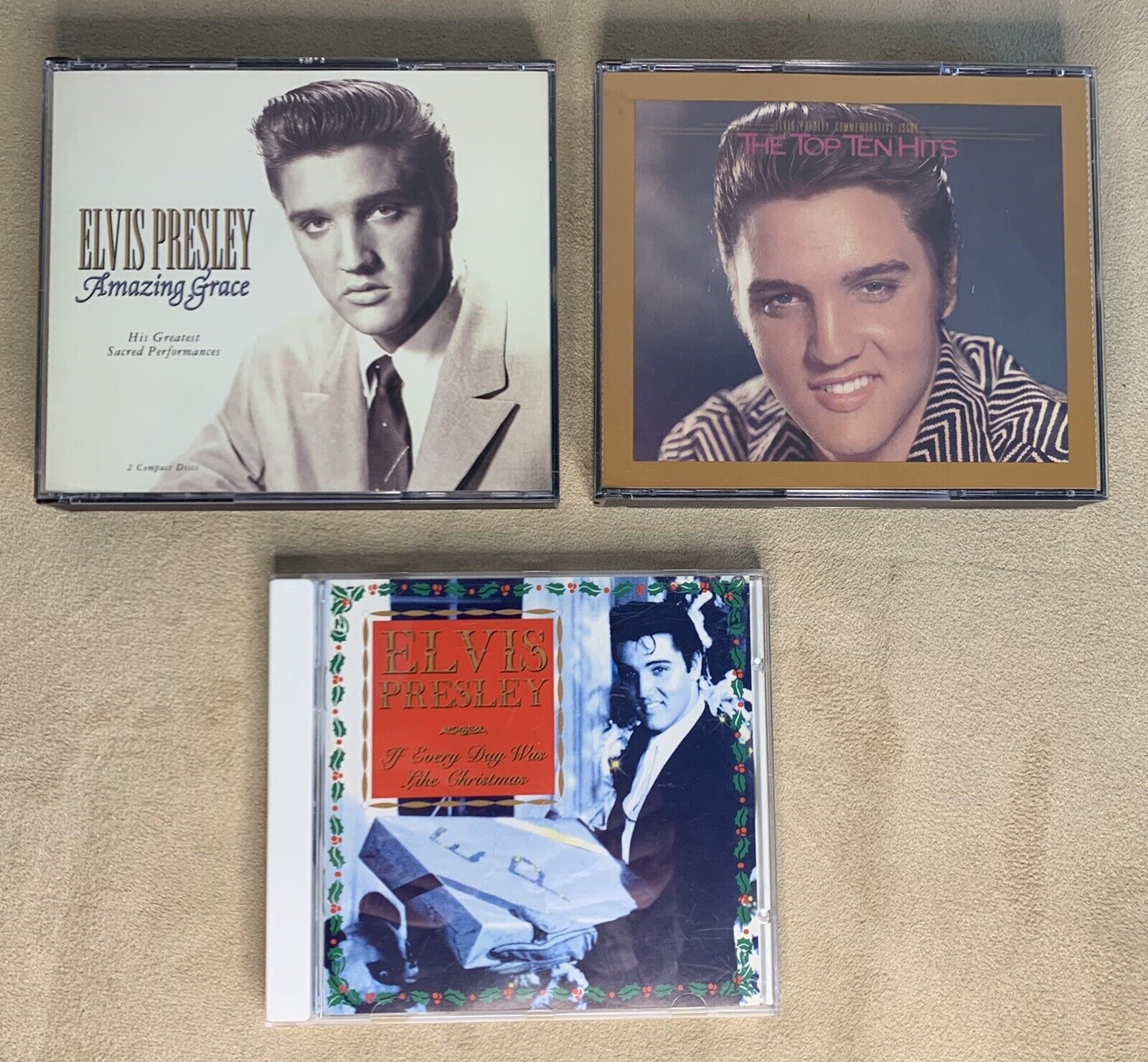 Elvis Presley Lot of 3 CDs (two of which are 2-disc Sets) - Amazing Grace..More