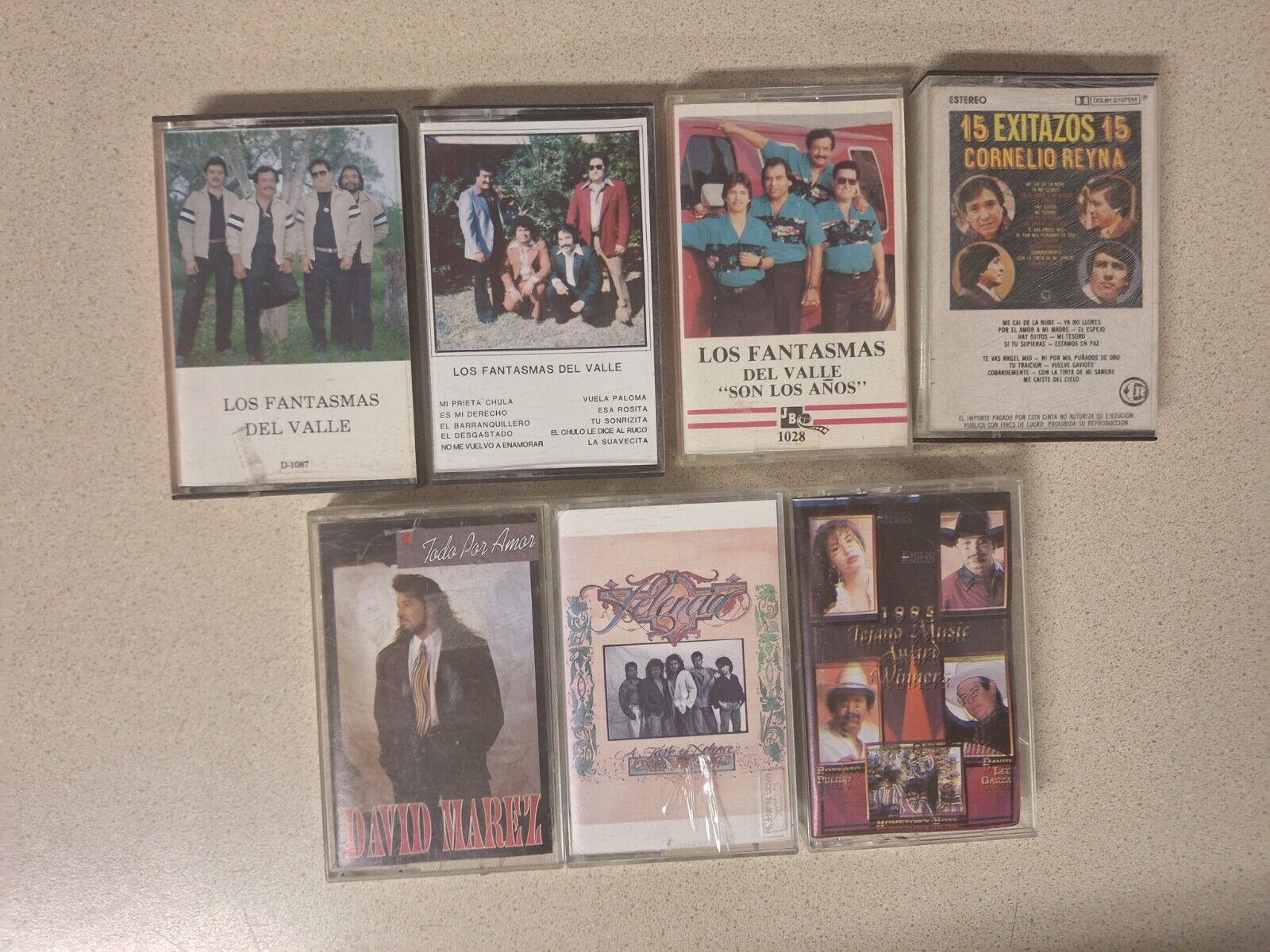 Vintage David Marez,Fantasmas,Selena Tejano Classics Cassettes-Lot Of 7 