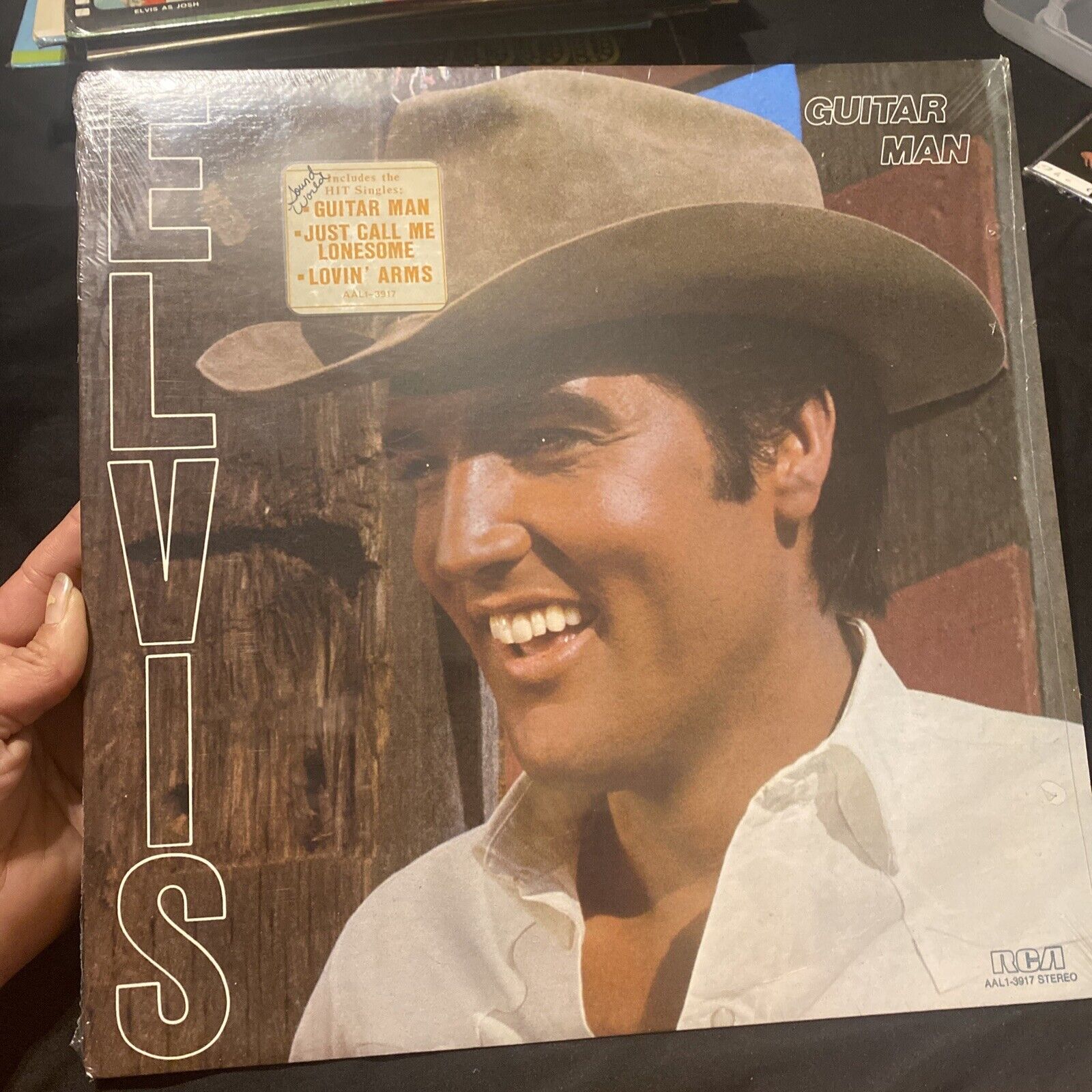 Vintage Sealed Vinyl NOS Record Album Elvis Presley Guitar Man