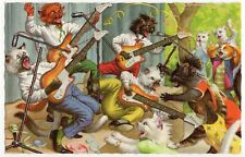 Mainzer - Eugen Hartung Cats Postcard 4970 - The Guitar Army - Belgium Printing picture