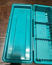 Vintage Alpha Turquoise Cassette Carrying Case Holder picture