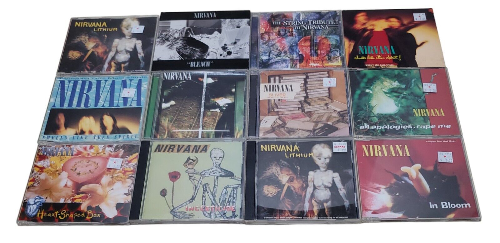 Nirvana 12 Disc CD Lot With HTF Maxi Singles Made In Germany