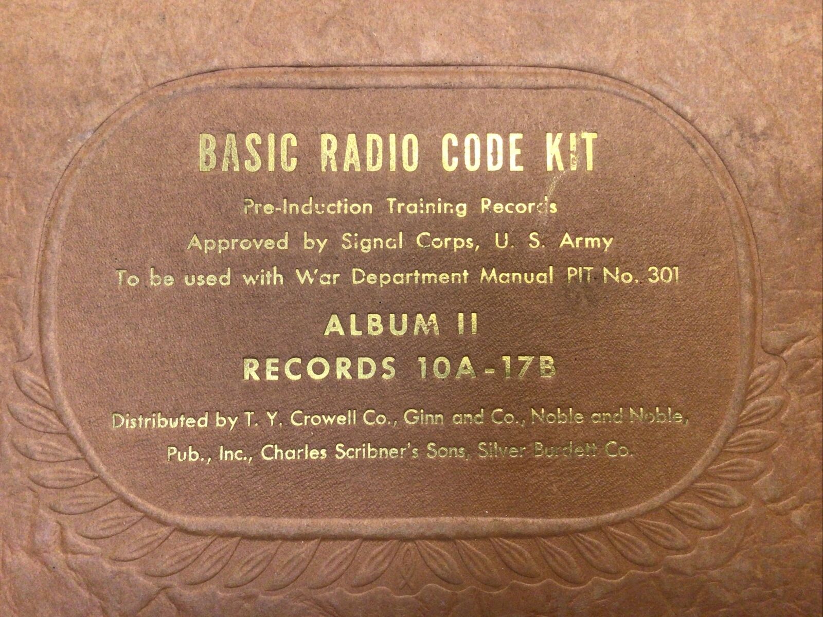 WWII-Basic Radio Code-2 Volumes-Records 1-22-Vintage Armed Forces Instructional