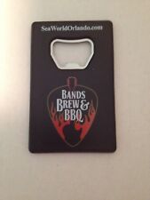 NEW SeaWorld Bottle Opener Guitar Pick Logo Bands Brew & BBQ Sea World Orlando picture