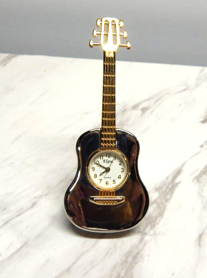 Vintage ELGIN Collectable Min Clock Guitar
