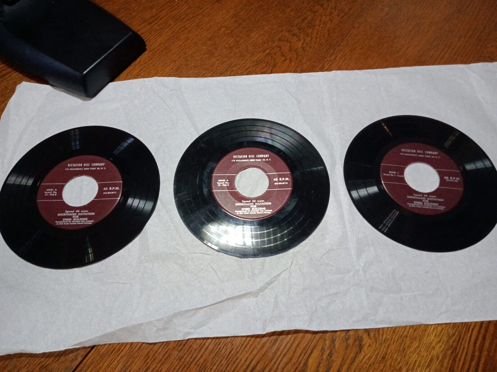 3-Vinyl Records Dictation Disc Company Shorthand Dictation For Speed Building