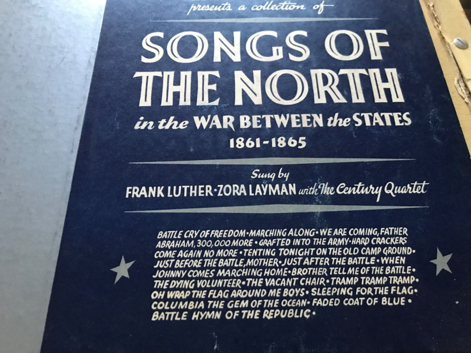 FRANK LUThER-Z.LAYMANSongs  of the North 1861-1865 78 rpm album 4/78rpm Set.