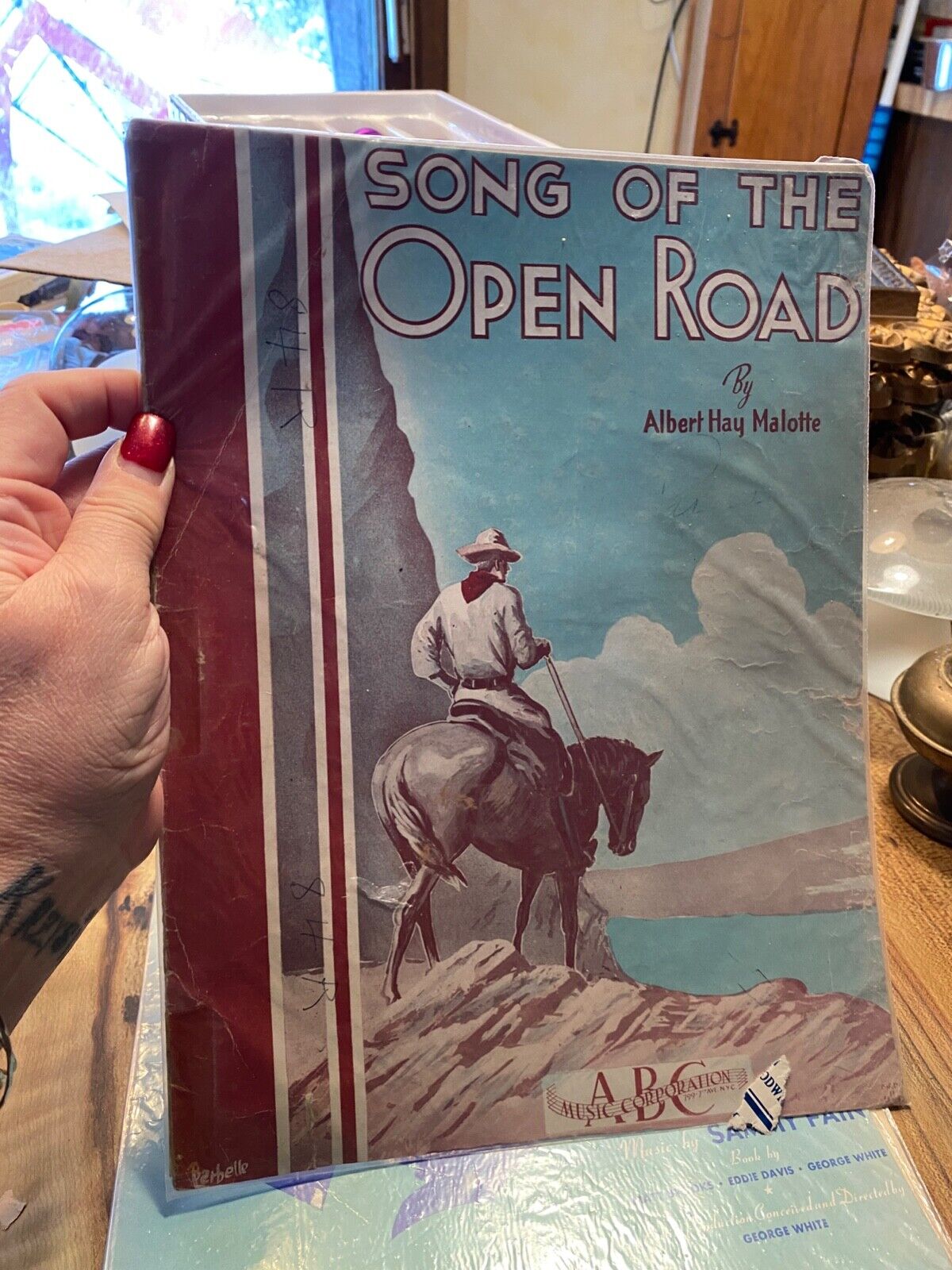 Vintage SONG OF THE OPEN ROAD (COWBOY) Albert Hay Malotte Sheet Music