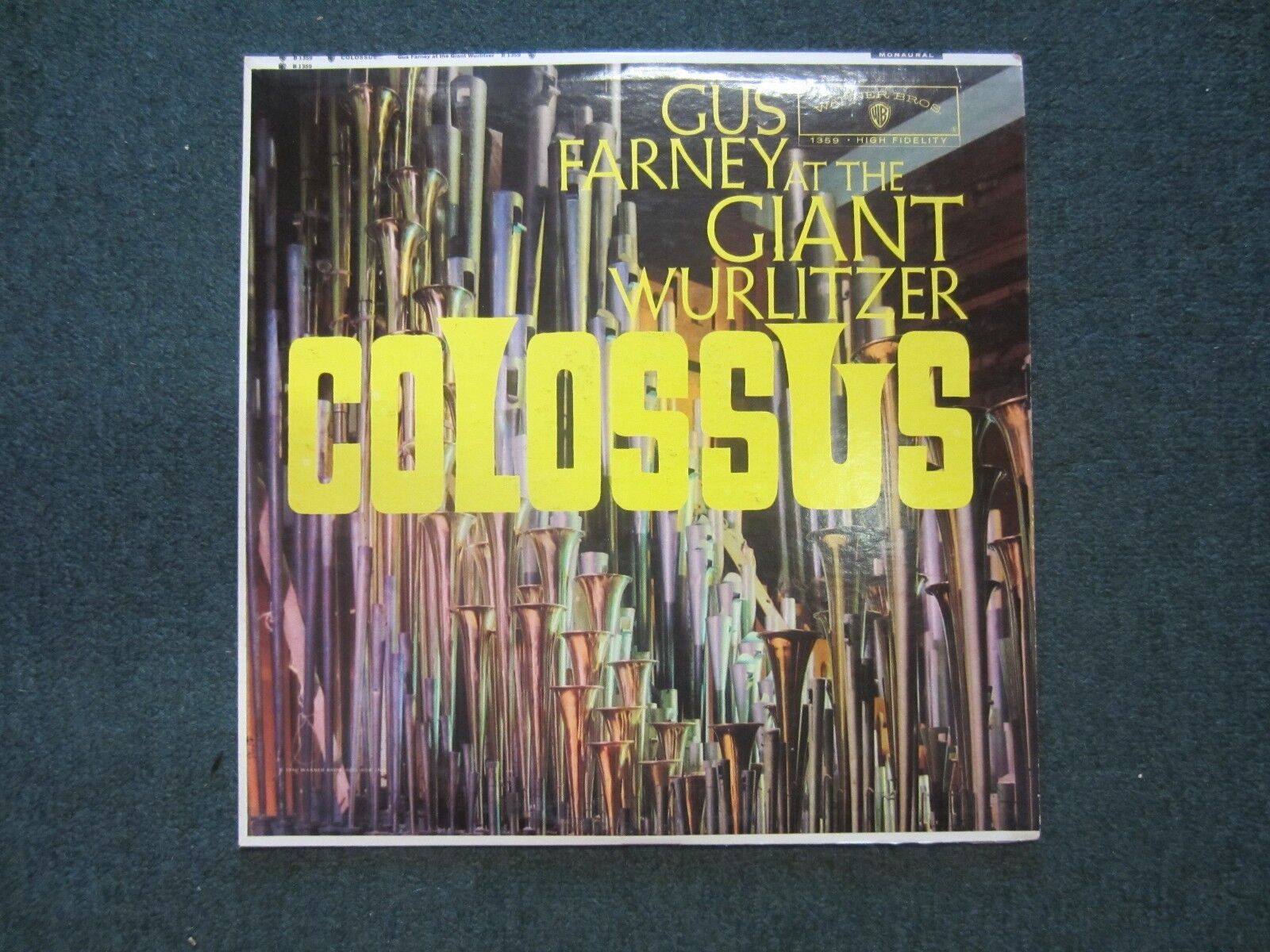 Colossus Gus Farney~RARE WHITE LABEL PROMO Giant Wurlitzer Organ~FAST SHIPPING