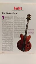 GIBSON ES-335 CREST GUITAR RARE BIRD FEATURE PAGE.   PRINT AD.  11X8.5   m1 picture
