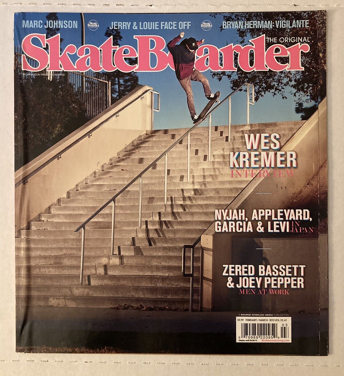 Skateboarder Magazine February / March 2013 Vol. 23 #1 Jerry Hsu Marc Johnson