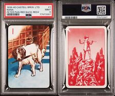1939 CASTELL BROS. LTD. PETER PAN NANA RED BACK PSA 9 MINT POP 2 CARD RARE picture