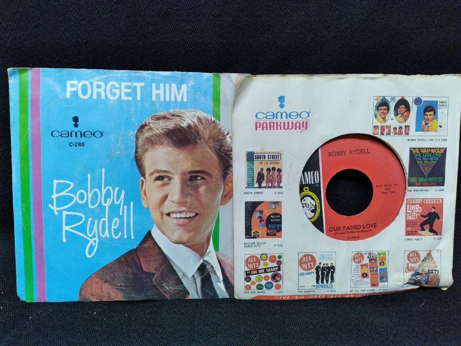 Bobby Rydell Forget Him / World Without Love 45 RPM Cameo Records Lot of 2 1963